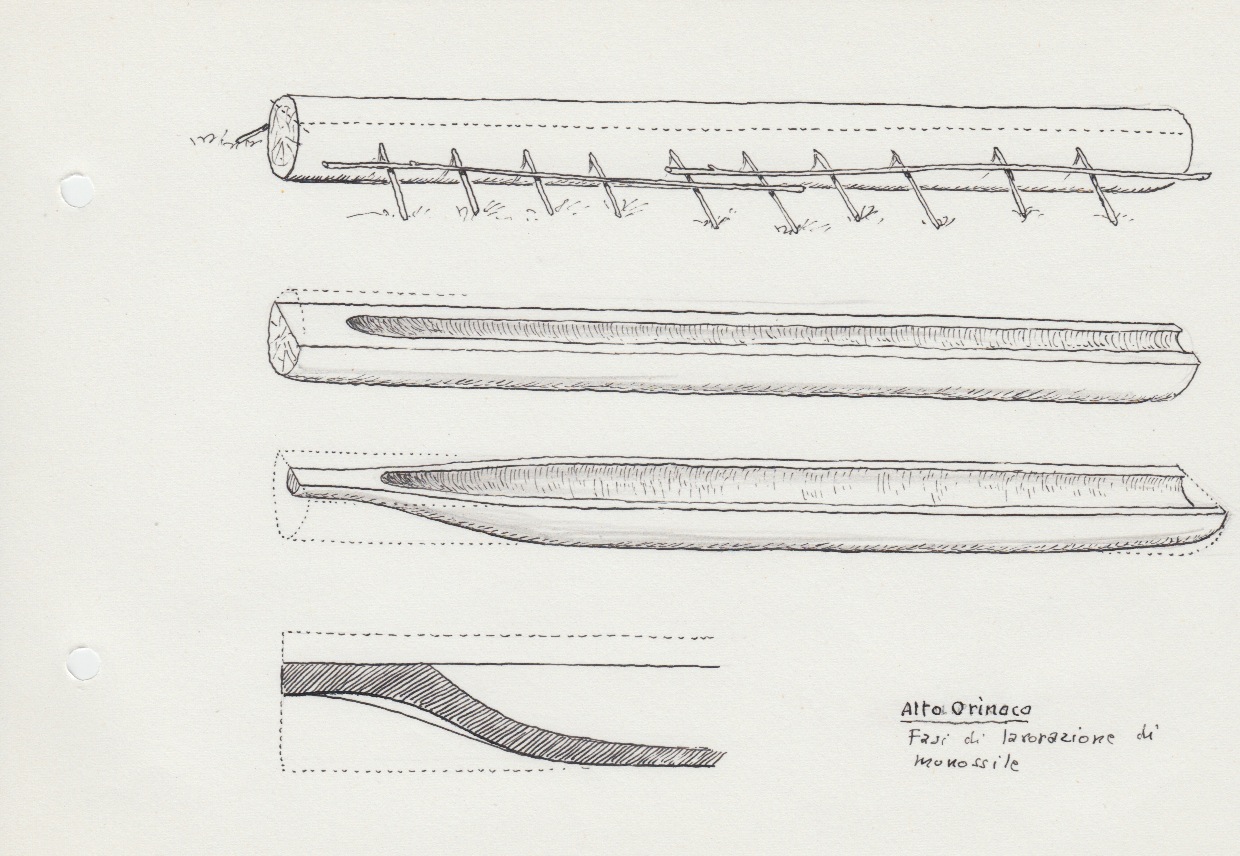 120 Alto Orinoco - fasi di lavorazione di monossile